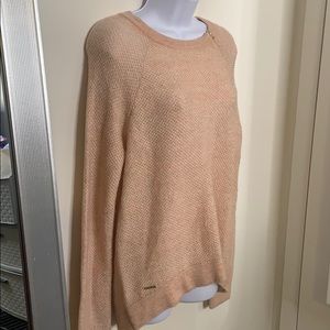 Abercrombie and Fitch pale pink and gold sweater